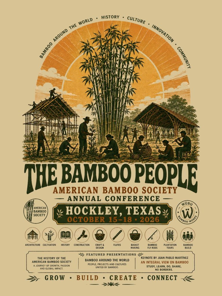 2026 American Bamboo Society Conference Flier - Hockey, Texas